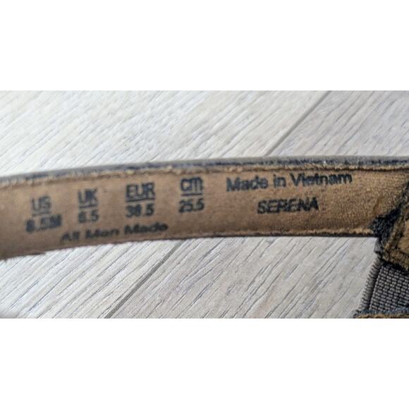 Natural Soul Serena Sandal 8.5 Tan Slingback Strap Wedge Laser Cut Padded Comfy - Picture 8 of 10